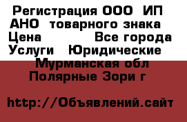 Регистрация ООО, ИП, АНО, товарного знака › Цена ­ 5 000 - Все города Услуги » Юридические   . Мурманская обл.,Полярные Зори г.